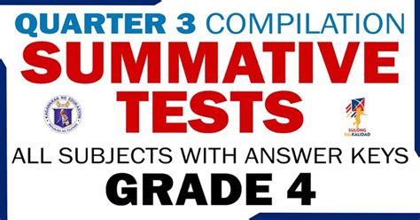 GRADE 4: Quarter 3 SUMMATIVE TESTS (COMPILED) With .